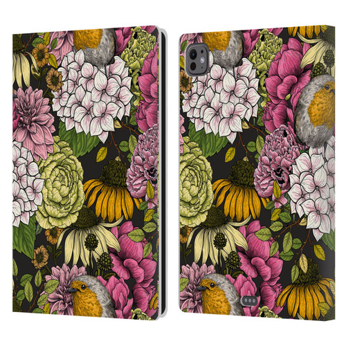 Katerina Kirilova Graphics Robins In The Garden Leather Book Wallet Case Cover For Apple iPad Pro 11 M4 2024