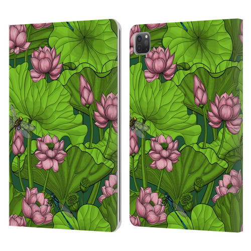 Katerina Kirilova Graphics Lotus Garden Leather Book Wallet Case Cover For Apple iPad Pro 11 2020 / 2021 / 2022