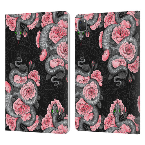 Katerina Kirilova Graphics Snakes And Roses Leather Book Wallet Case Cover For Apple iPad Pro 11 2020 / 2021 / 2022