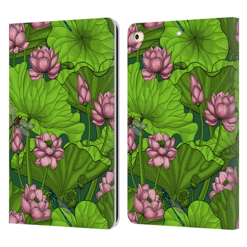 Katerina Kirilova Graphics Lotus Garden Leather Book Wallet Case Cover For Apple iPad 9.7 2017 / iPad 9.7 2018