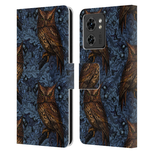 Katerina Kirilova Graphics Night Owls Leather Book Wallet Case Cover For Motorola Moto Edge 40