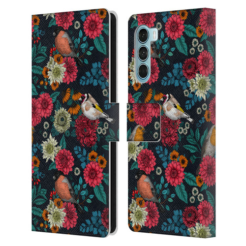 Katerina Kirilova Graphics Garden Birds Leather Book Wallet Case Cover For Motorola Edge S30 / Moto G200 5G