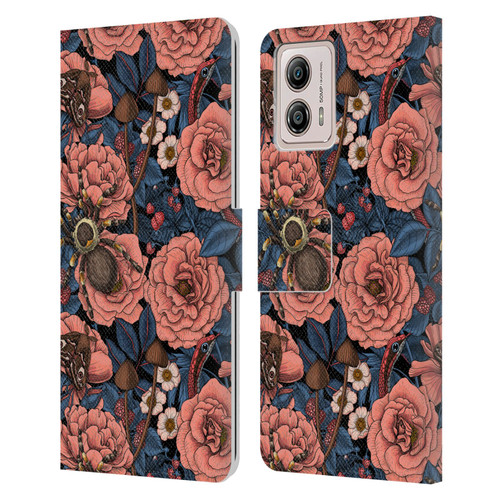 Katerina Kirilova Graphics Dream Garden Leather Book Wallet Case Cover For Motorola Moto G53 5G
