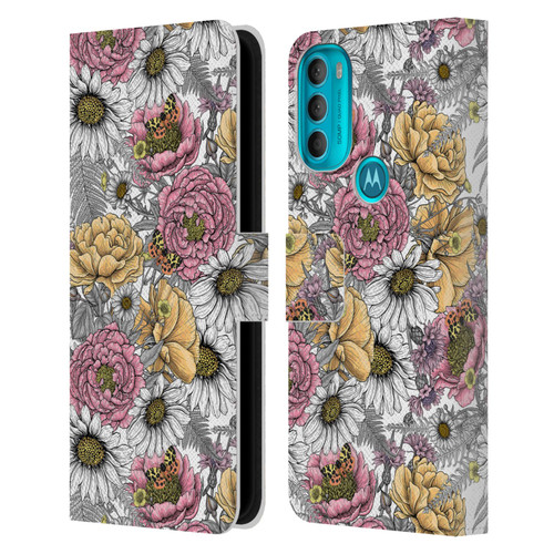 Katerina Kirilova Graphics Garden Bouquet Leather Book Wallet Case Cover For Motorola Moto G71 5G