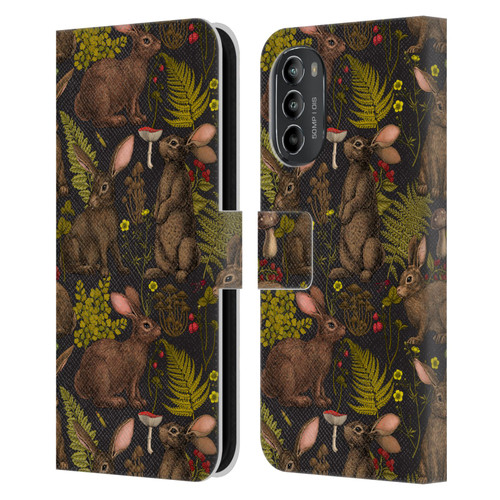 Katerina Kirilova Graphics Rabbits Leather Book Wallet Case Cover For Motorola Moto G82 5G