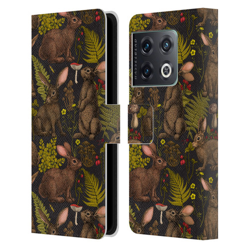 Katerina Kirilova Graphics Rabbits Leather Book Wallet Case Cover For OnePlus 10 Pro