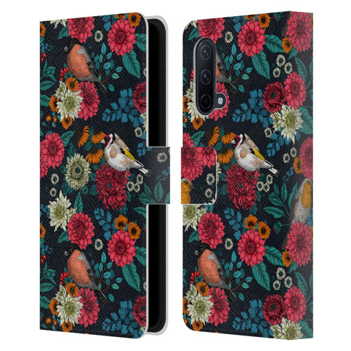 Katerina Kirilova Graphics Garden Birds Leather Book Wallet Case Cover For OnePlus Nord CE 5G
