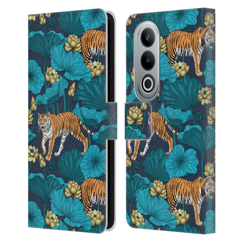Katerina Kirilova Graphics Tigers In Lotus Pond Leather Book Wallet Case Cover For OPPO OnePlus Ace 3V 5G