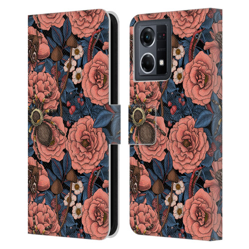 Katerina Kirilova Graphics Dream Garden Leather Book Wallet Case Cover For OPPO Reno8 4G