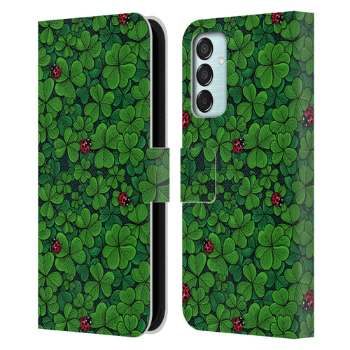 Katerina Kirilova Graphics The Lucky Clover Leather Book Wallet Case Cover For Samsung Galaxy M15/F15 5G