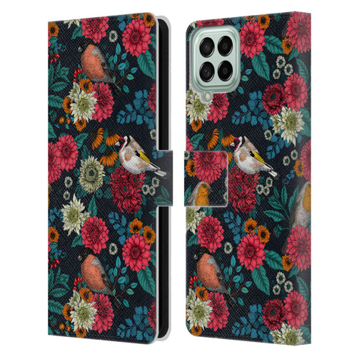 Katerina Kirilova Graphics Garden Birds Leather Book Wallet Case Cover For Samsung Galaxy M53 (2022)