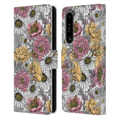 Katerina Kirilova Graphics Garden Bouquet Leather Book Wallet Case Cover For Sony Xperia 1 IV