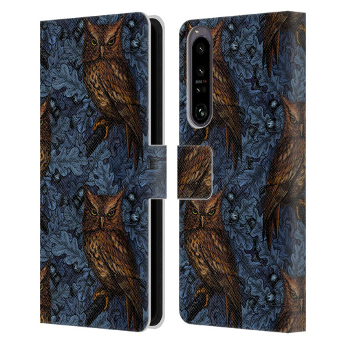 Katerina Kirilova Graphics Night Owls Leather Book Wallet Case Cover For Sony Xperia 1 IV
