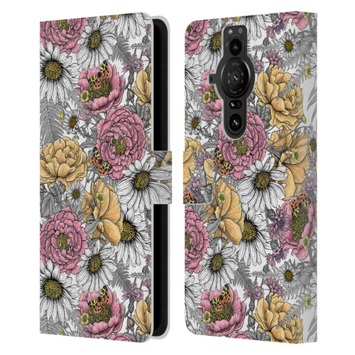 Katerina Kirilova Graphics Garden Bouquet Leather Book Wallet Case Cover For Sony Xperia Pro-I