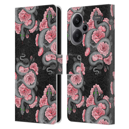 Katerina Kirilova Graphics Snakes And Roses Leather Book Wallet Case Cover For Xiaomi Redmi Note 13 Pro Plus 5G