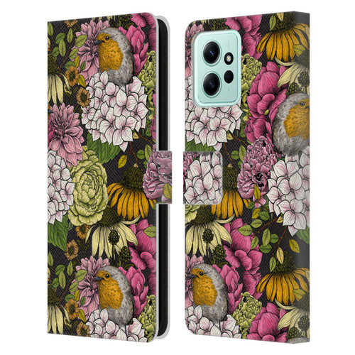 Katerina Kirilova Graphics Robins In The Garden Leather Book Wallet Case Cover For Xiaomi Redmi 12