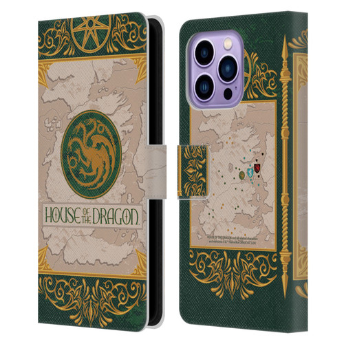 House Of The Dragon: Television Series Season 2 Graphics Targaryen Seven Kingdoms Leather Book Wallet Case Cover For Apple iPhone 14 Pro Max