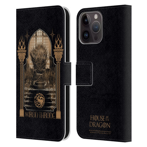 House Of The Dragon: Television Series Season 2 Graphics The Iron Throne Leather Book Wallet Case Cover For Apple iPhone 15 Pro Max
