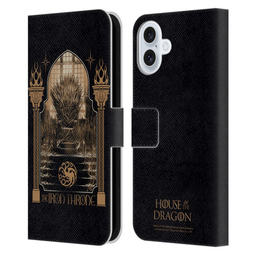 House Of The Dragon: Television Series Season 2 Graphics The Iron Throne Leather Book Wallet Case Cover For Apple iPhone 16 Plus