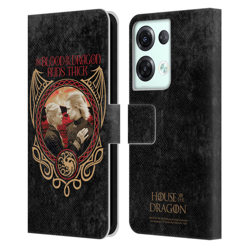 House Of The Dragon: Television Series Season 2 Graphics Blood Of The Dragon Leather Book Wallet Case Cover For OPPO Reno8 Pro