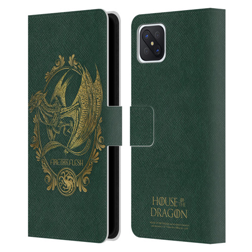 House Of The Dragon: Television Series Season 2 Graphics Fire Made Flesh Leather Book Wallet Case Cover For OPPO Reno4 Z 5G