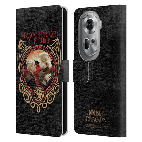 House Of The Dragon: Television Series Season 2 Graphics Blood Of The Dragon Leather Book Wallet Case Cover For OPPO Reno11 Pro