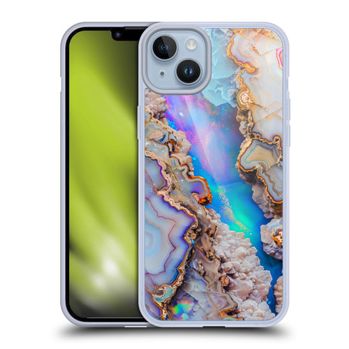 Haroulita Agates Pastel Soft Gel Case for Apple iPhone 14 Plus