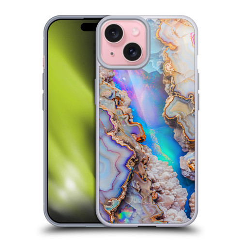 Haroulita Agates Pastel Soft Gel Case for Apple iPhone 15