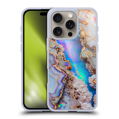 Haroulita Agates Pastel Soft Gel Case for Apple iPhone 16 Pro