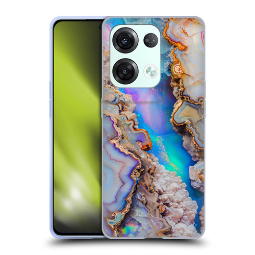 Haroulita Agates Pastel Soft Gel Case for OPPO Reno8 Pro