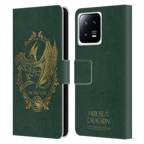 House Of The Dragon: Television Series Season 2 Graphics Fire Made Flesh Leather Book Wallet Case Cover For Xiaomi 13 5G