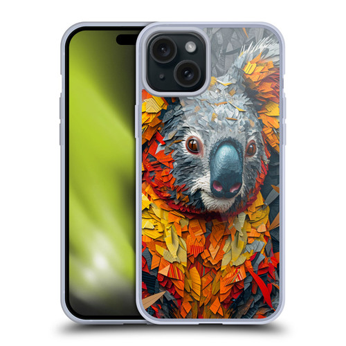 Haroulita Mix Art Animals Koala Soft Gel Case for Apple iPhone 15 Plus
