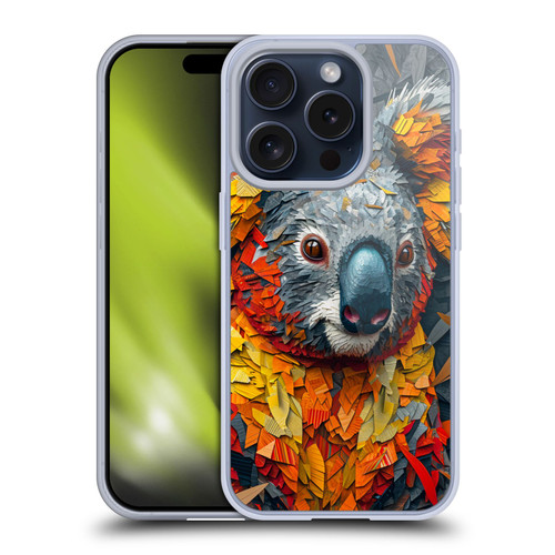 Haroulita Mix Art Animals Koala Soft Gel Case for Apple iPhone 15 Pro