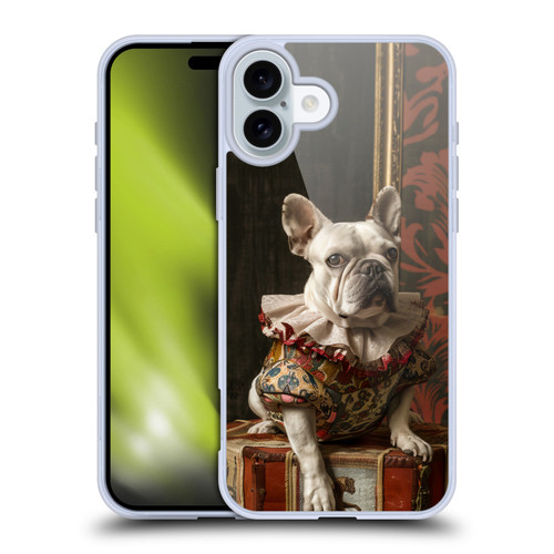 Haroulita Mix Art Animals Bulldog Soft Gel Case for Apple iPhone 16 Plus