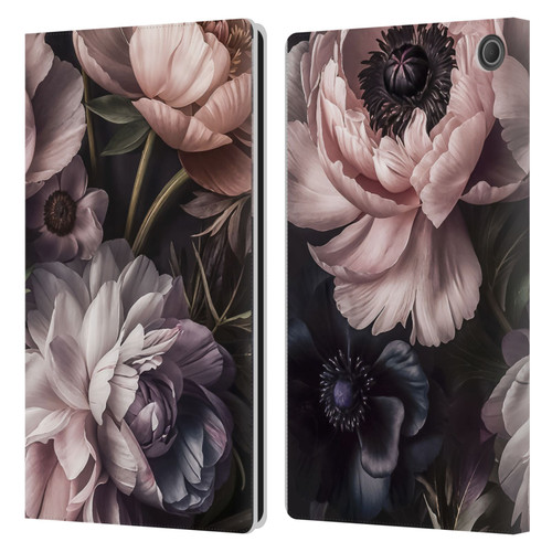 LebensArt Birds And Floral Baroque Smoke Leather Book Wallet Case Cover For Amazon Fire Max 11 2023