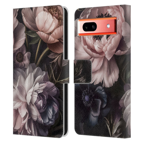 LebensArt Birds And Floral Baroque Smoke Leather Book Wallet Case Cover For Google Pixel 7a