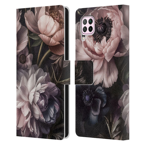 LebensArt Birds And Floral Baroque Smoke Leather Book Wallet Case Cover For Huawei Nova 6 SE / P40 Lite