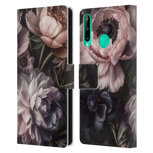 LebensArt Birds And Floral Baroque Smoke Leather Book Wallet Case Cover For Huawei P40 lite E