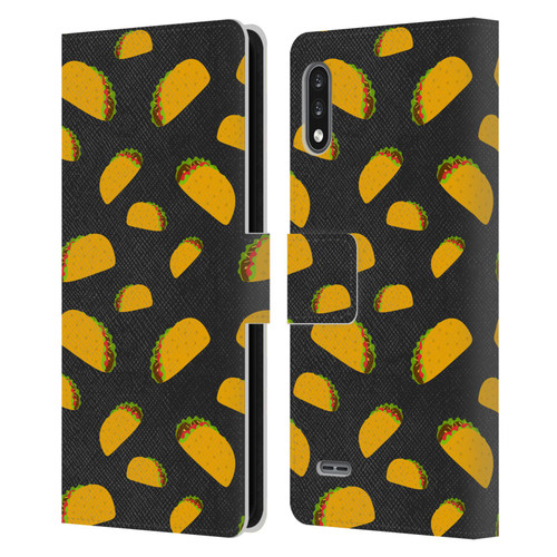 PLdesign Food Patterns Cool Fun Taco Leather Book Wallet Case Cover For LG K22