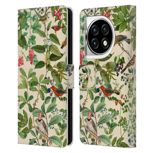 LebensArt Birds And Floral Berries Leather Book Wallet Case Cover For OPPO OnePlus Ace 3 5G