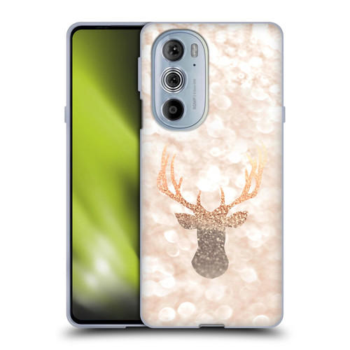 Monika Strigel Champagne Gold Deer Soft Gel Case for Motorola Edge X30