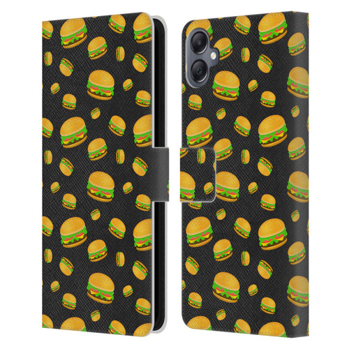 PLdesign Food Patterns Cool Fun Burger Leather Book Wallet Case Cover For Samsung Galaxy A05