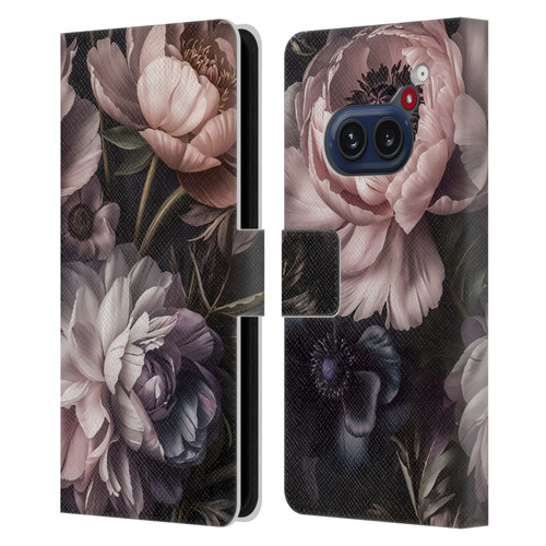 LebensArt Birds And Floral Baroque Smoke Leather Book Wallet Case Cover For Nothing Phone (2a)