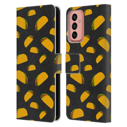 PLdesign Food Patterns Cool Fun Taco Leather Book Wallet Case Cover For Samsung Galaxy M13 (2022)