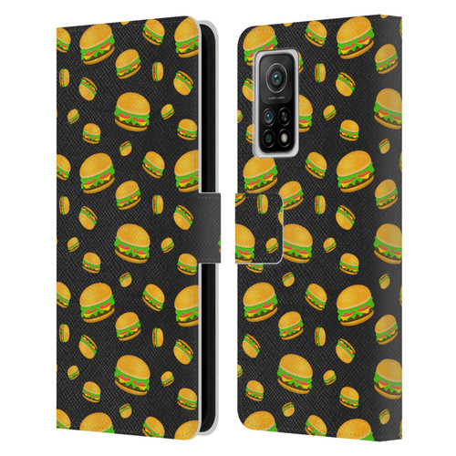 PLdesign Food Patterns Cool Fun Burger Leather Book Wallet Case Cover For Xiaomi Mi 10T 5G
