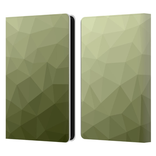 PLdesign Geometric Patterns Army Green Gradient Mesh Leather Book Wallet Case Cover For Amazon Kindle Paperwhite 5 (2021)