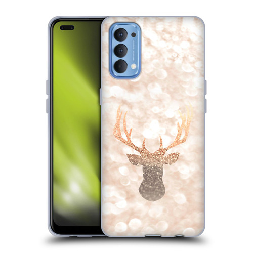 Monika Strigel Champagne Gold Deer Soft Gel Case for OPPO Reno 4 5G