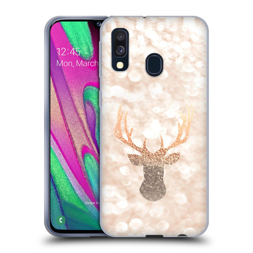 Monika Strigel Champagne Gold Deer Soft Gel Case for Samsung Galaxy A40 (2019)