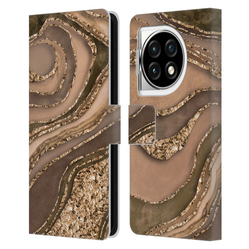 LebensArt Glamour Patterns Crystal Marble Amber Leather Book Wallet Case Cover For OPPO OnePlus Ace 3 5G