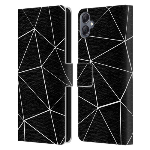 PLdesign Geometric Patterns Black Triangles White Lines Leather Book Wallet Case Cover For Samsung Galaxy A05